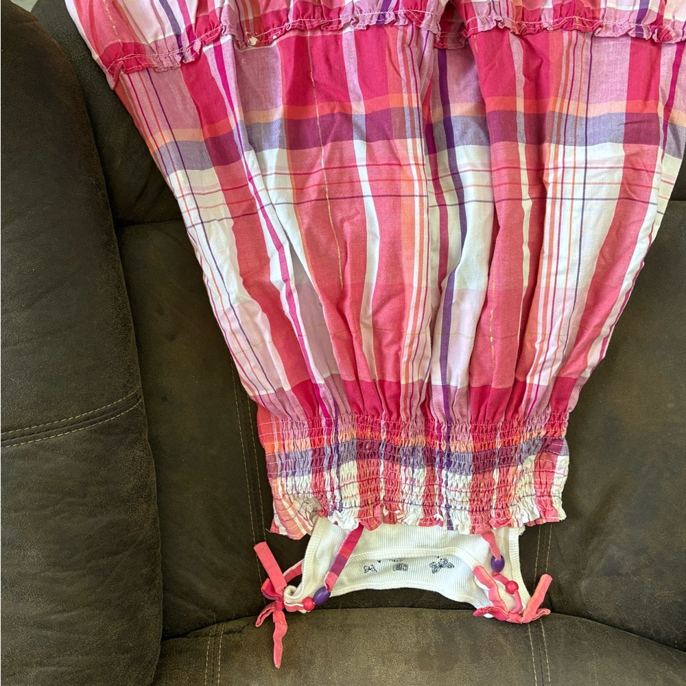 Pink and White Striped Skirt